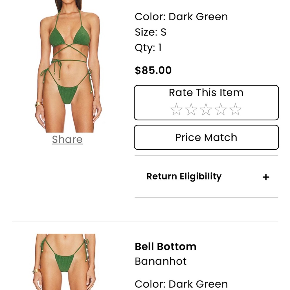 Dark Green Bikini Set
